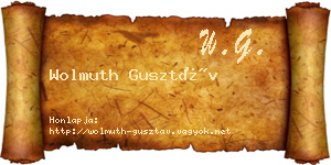 Wolmuth Gusztáv névjegykártya